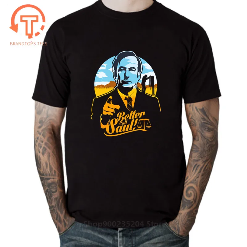 ТВ показать лучше звоните Солу футболка Для мужчин хлопок свободная футболка с круглым вырезом Солу футболка «Saul Goodman» Ктулху серийный Футболка с принтом «во все тяжкие» футболка «Heisenberg»