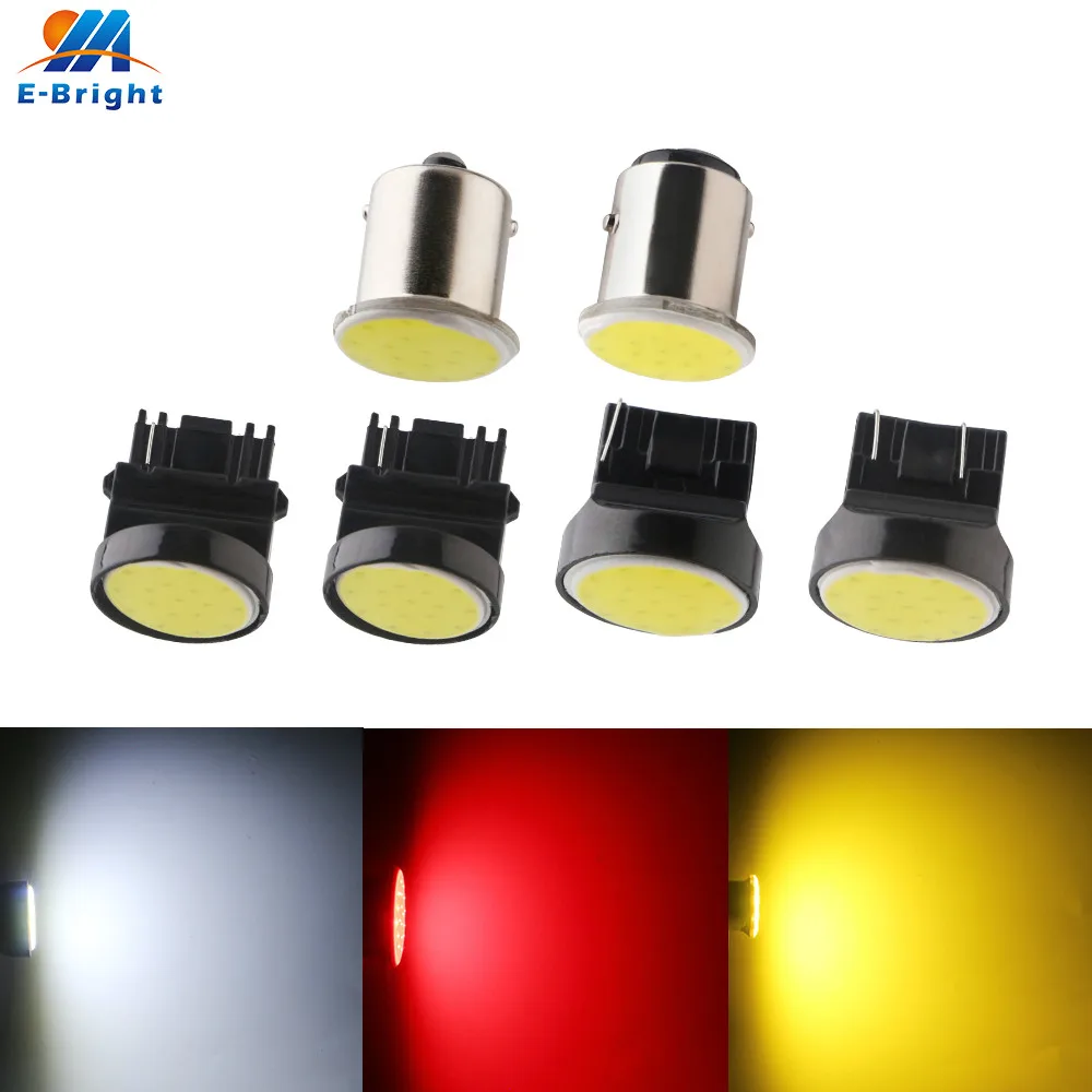 DC12 в 2 шт. COB 18 SMD 1156 P21W 1157 BAY15D P21/5 Вт 3156 3157 T20 T25 7440 7443 стоп сигнал автомобильный