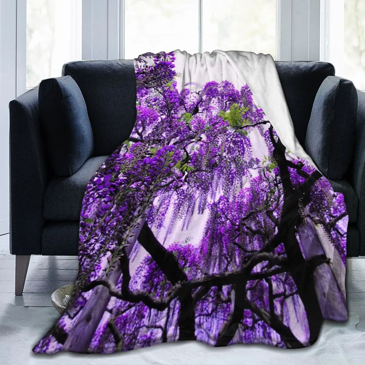 

Manta de franela con estampado 3D, ropa de cama, suave, cubierta de cama, decoración textil para el hogar, BlanketFlowers