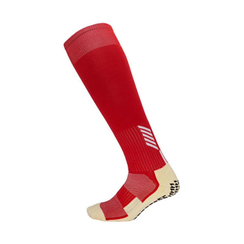 Унисекс противоскользящие футбольные носки спортивные длинные впитывающие для