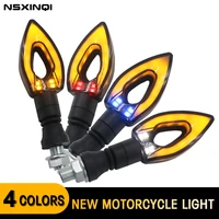 2pcs led moto drl turn signals light tail flasher flowing water blinker ip68 motorcycle lights