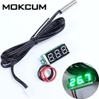 0,28 дюйма светодиодный цифровой термометр DC 12 В измеритель температуры детектор с водонепроницаемым зондом NTC Датчик Тестер постоянного тока 4-28 в