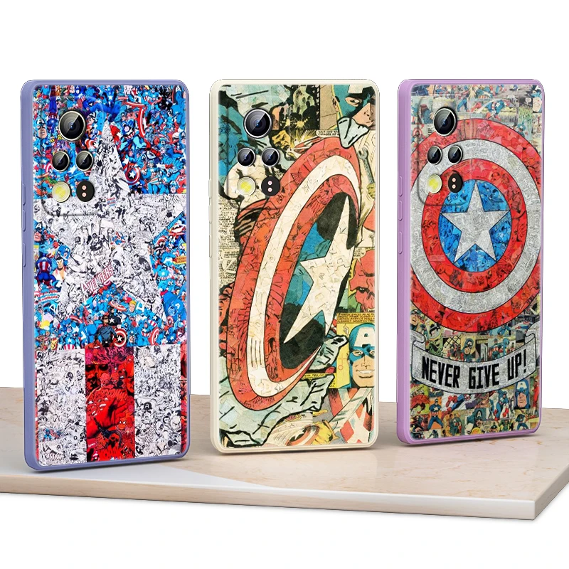 

Marvel Superhero Avengers For Honor 50 30 20 10X 9X V40 V30 X20 X10 Play 3 4 Pro Lite 5G Liquid Silicone Soft Phone Case