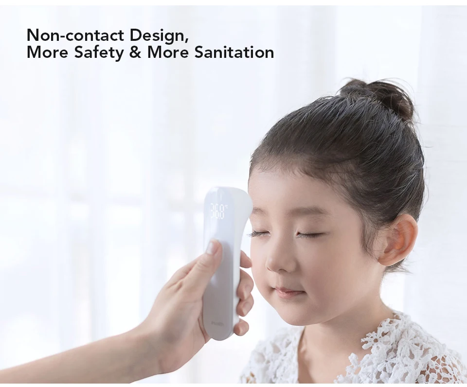 Xiaomi Mijia iHealth Thermometer LED Non Contact Digital Infrared Forehead Body Thermometer for Baby Kids Adults Elders