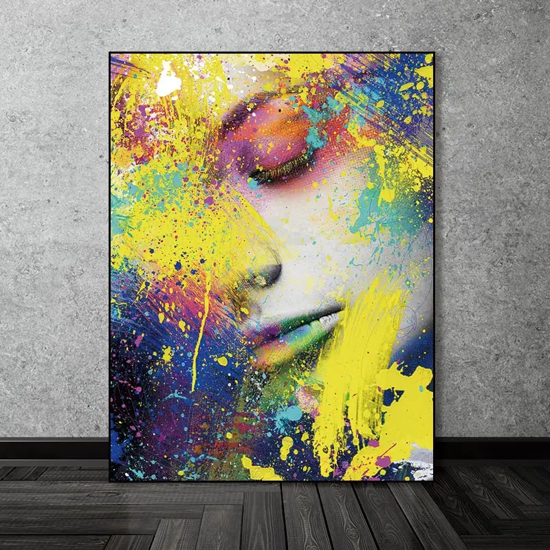 

BANMU Figure Prints Colorful Abstract Figure Canvas Paintings Home Decor for Bedroom Decoration Poster and Print