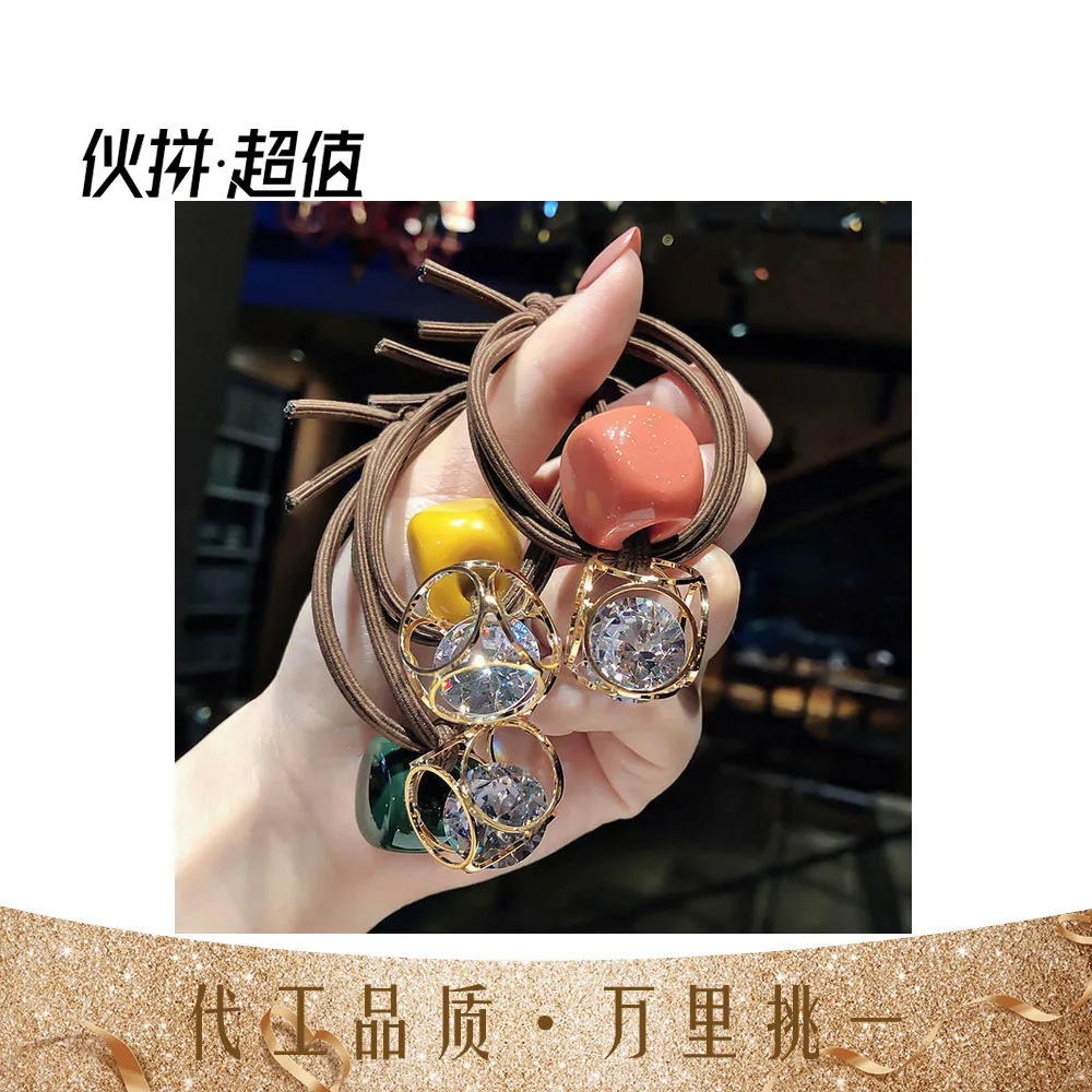 Женская обувь в Корейском стиле ободки для волос головной убор полые со стразами