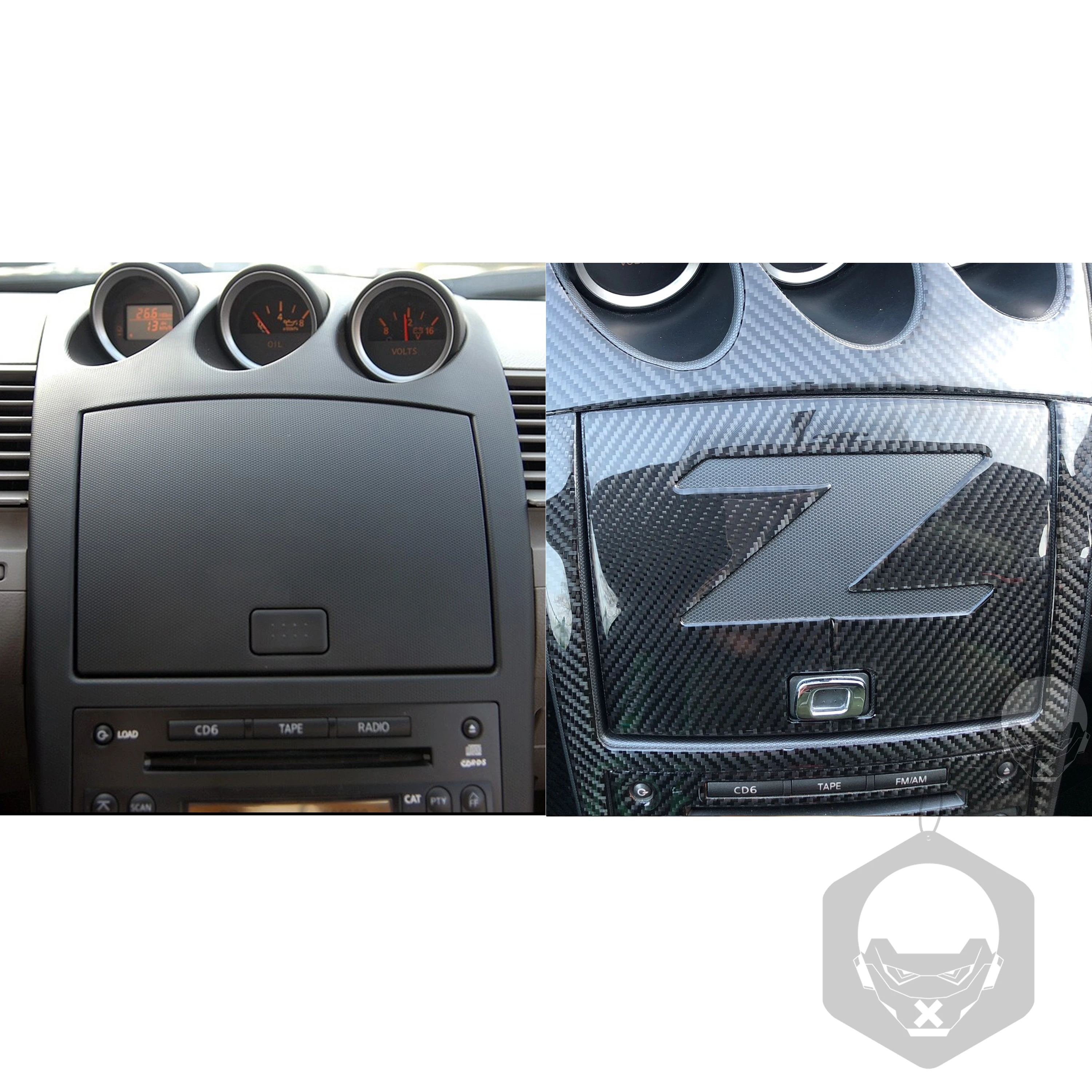 Для Nissan 350Z Z33 2003-2009 крышка навигатора дверь приборной панели наклейка из