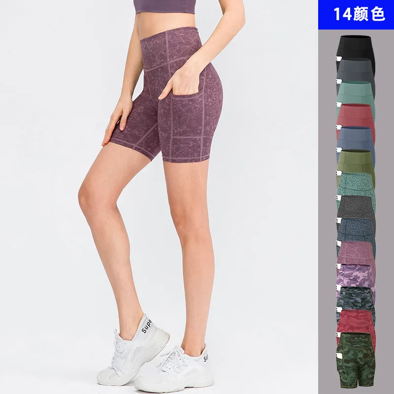 

Women Sport Shorts Quickly Dry Elastic Legging Tights with Pocket Running Jogger Fitness Gym Workout Short Sweatpant Sportswear