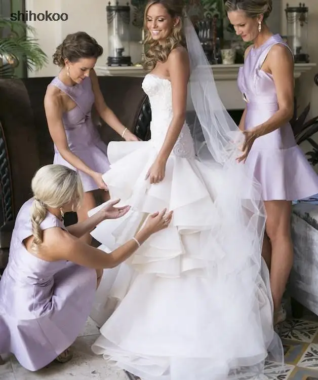 Фото Платье-Русалка для подружки невесты с круглым вырезом | Свадьбы и торжества