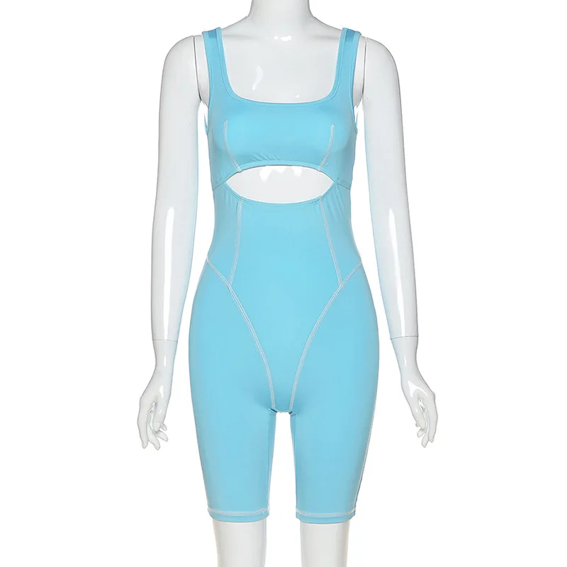 

92P1737143 Summer fashion, leisure and slim new women's wear, sexy hollow sports Jumpsuit rompers womens jumpsuit