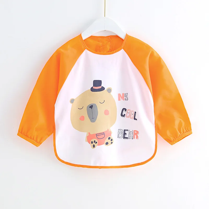 Детский нагрудник с длинным рукавом водонепроницаемый для кормления одежда