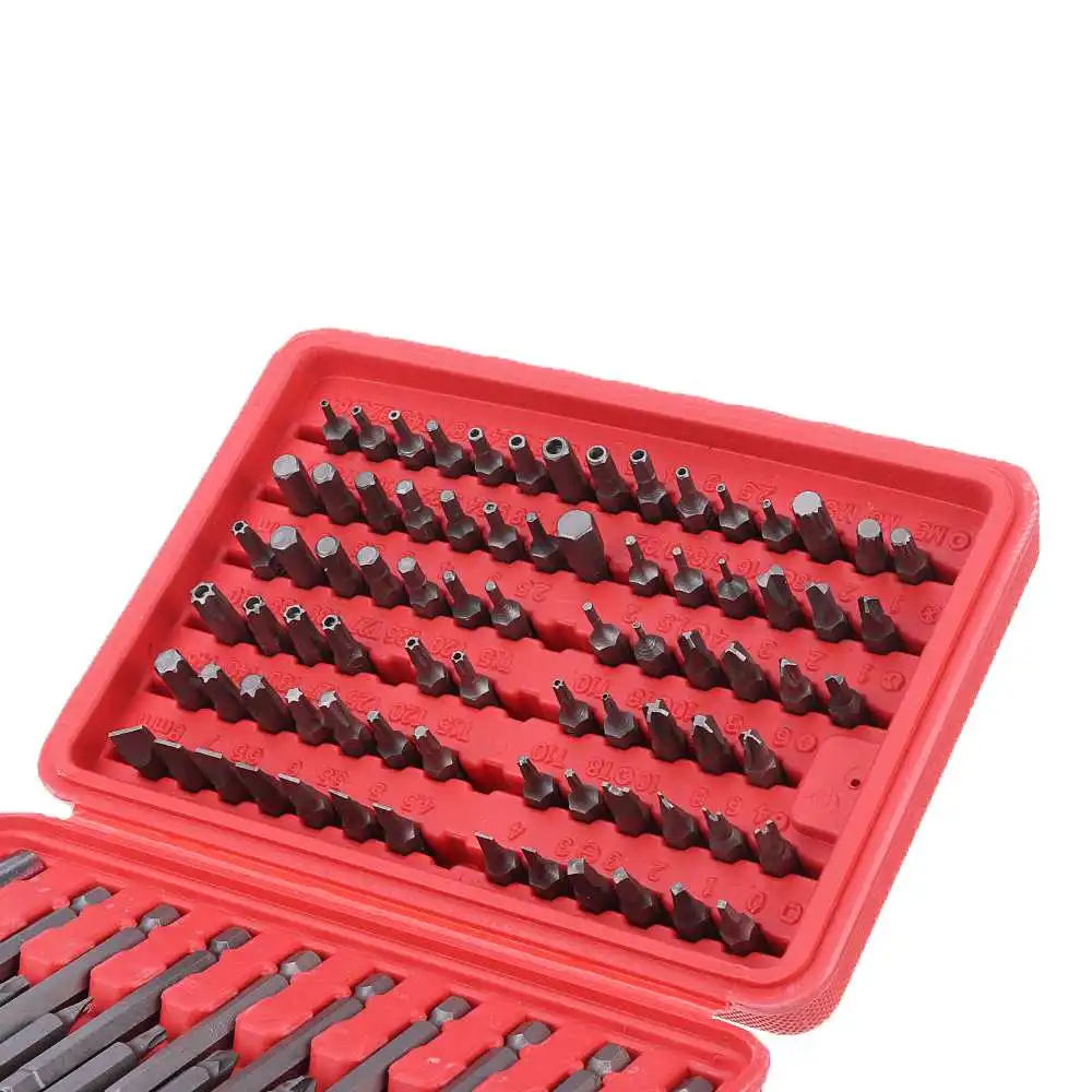

98 шт. отвертка торкс звезда сплайн Шестигранная крестообразная отвертка Набор бит для ремонта гаража инструмент 9x13.5x3.5cm