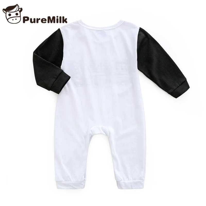 PureMilk/Детские комбинезоны; цвет белый, черный; Одежда для новорожденных; повседневная одежда для малышей