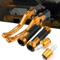 for yamaha ak550 motorcycle cnc adjustable brake clutch lever handle hand grips ak 550 all years extendable folding accessories