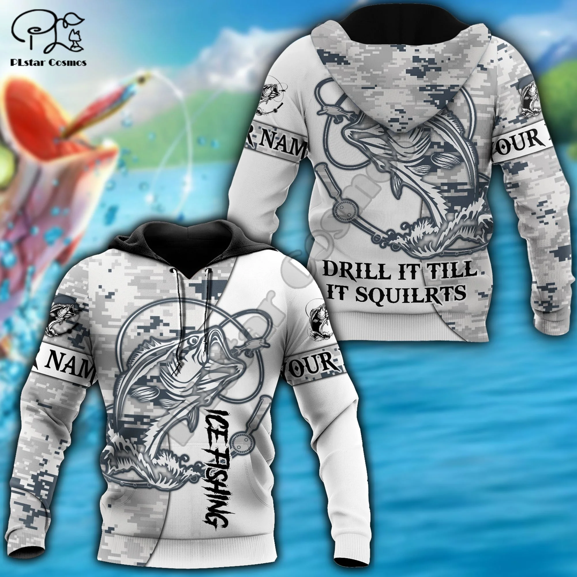 

NewFashion Animal Mahi Fishing Camo Fisher Custom Name Tracksuit Pullover 3DPrint Men/Women Long Sleeves Funny Casual Hoodies 23