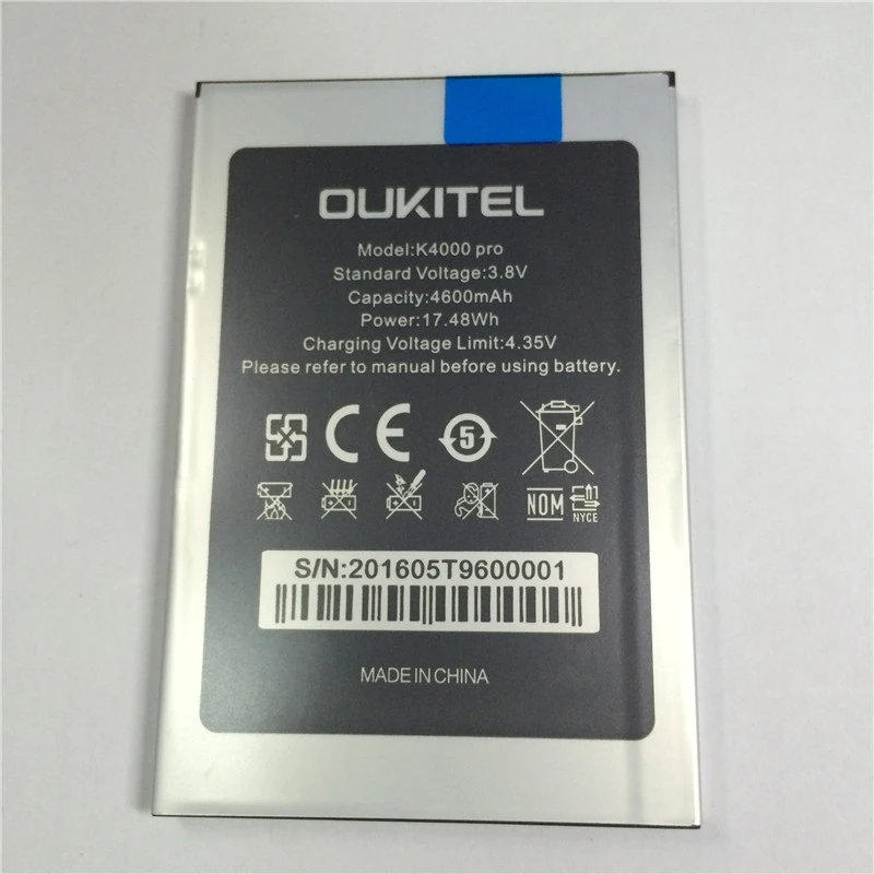 Дата производства 2022 года для аккумулятора OUKITEL K4000 Pro 4600 мАч длительное время