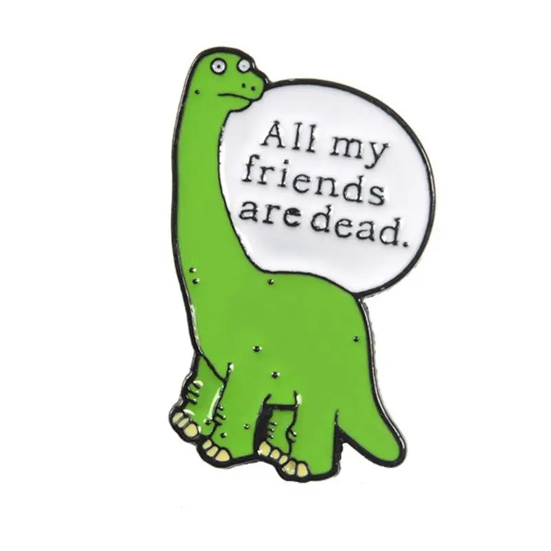 Мультфильм милый динозавр Сплав Брошь легкая одежда булавка значок Эмаль Платье