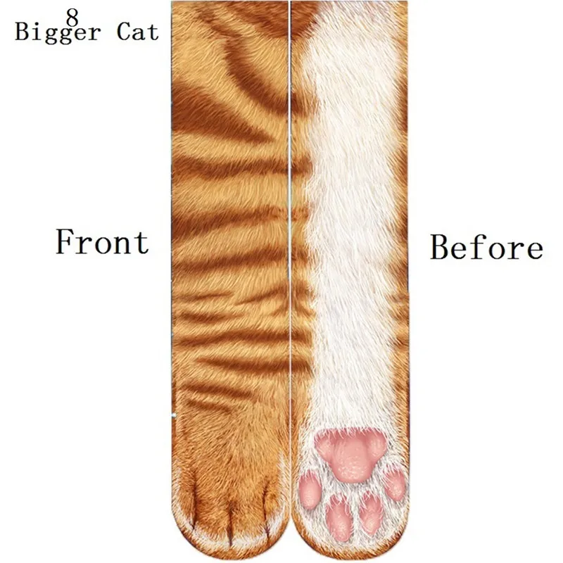 

Fashion 3D Printed Animal Paw Long Socks Funny Chicken Cat Leg Toe Socks For Men Outdoor Sports Cycling Women Cute Calf Socks
