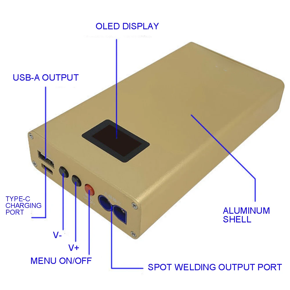 

DX10 Portable Spot Welding Machine 10600/5300 MAH LED Screen 18650 Butt Welding Machine DIY Spot Welding Machine