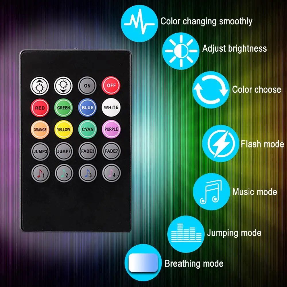 Автомобильный RGB светодиодный Атмосфера лампы салона автомобиля окружающей