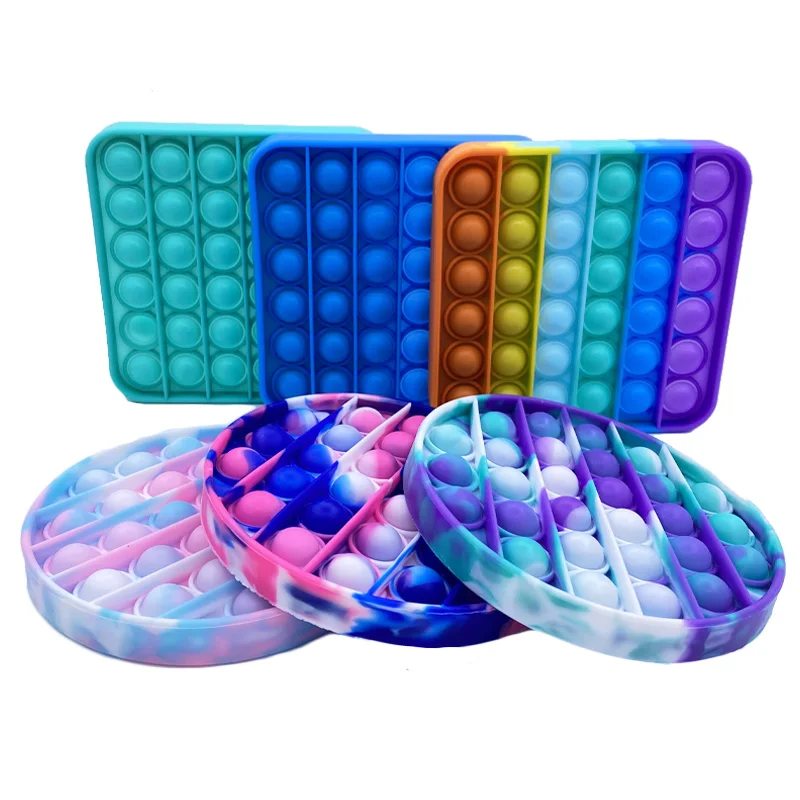 

Hot Push Bubble Fidget Toys Adult Stress Relief Toy Antistress Soft Squishy Anti-Stress Simple Dimple Box