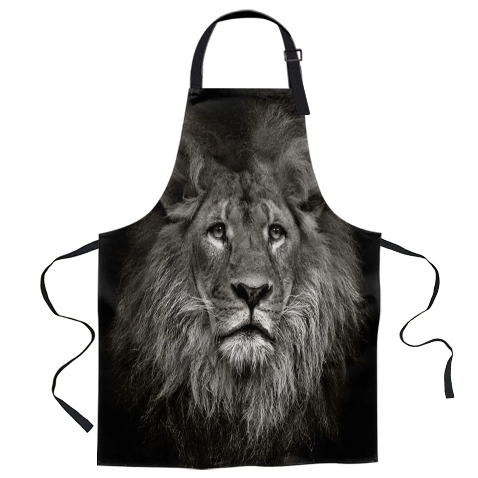 

С принтом «Лев» и черный фартук для женщин, мужчин и детей сковорода выпечная прокладка салфетка для фартука инженерного оборудования аксе...