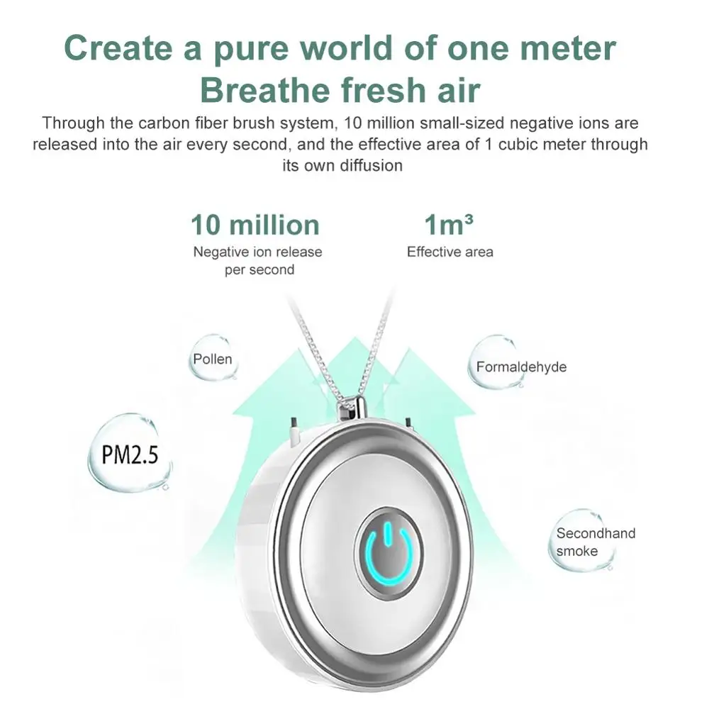 Портативный переносной USB очиститель воздуха персональный мини освежитель с