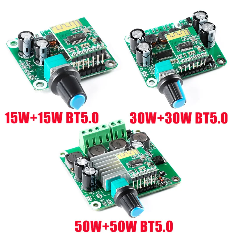 Bluetooth цифровой стерео усилитель мощности класса D, плата DIY BT 5,0 TPA3110 5,0 TPA3116 15 Вт + 15 Вт 30 Вт + 30 Вт 50 Вт + 50 Вт