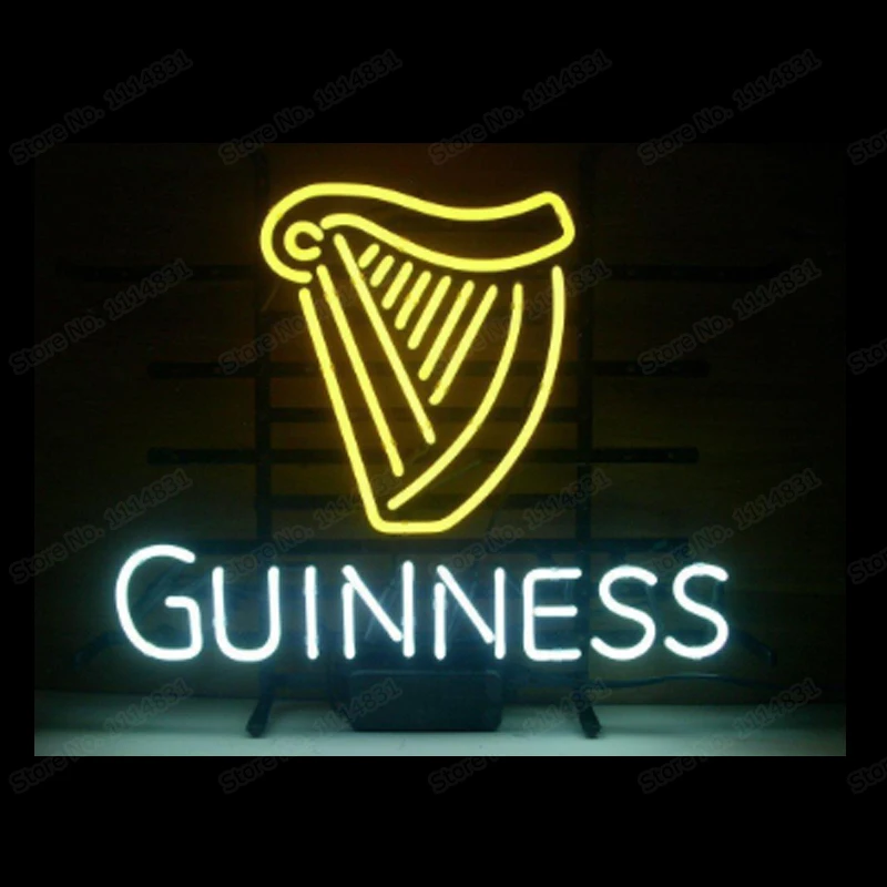 Неоновая вывеска GUINNESS в Ирландском стиле неоновая изготовленная на заказ ручная