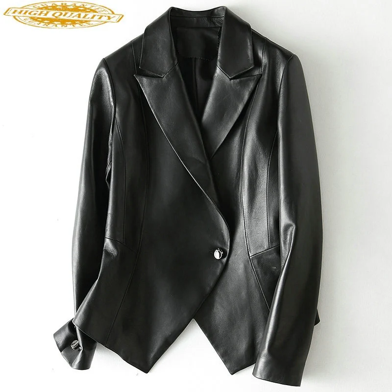 Женская куртка из натуральной кожи сезон весна осень пальто овчины корейский