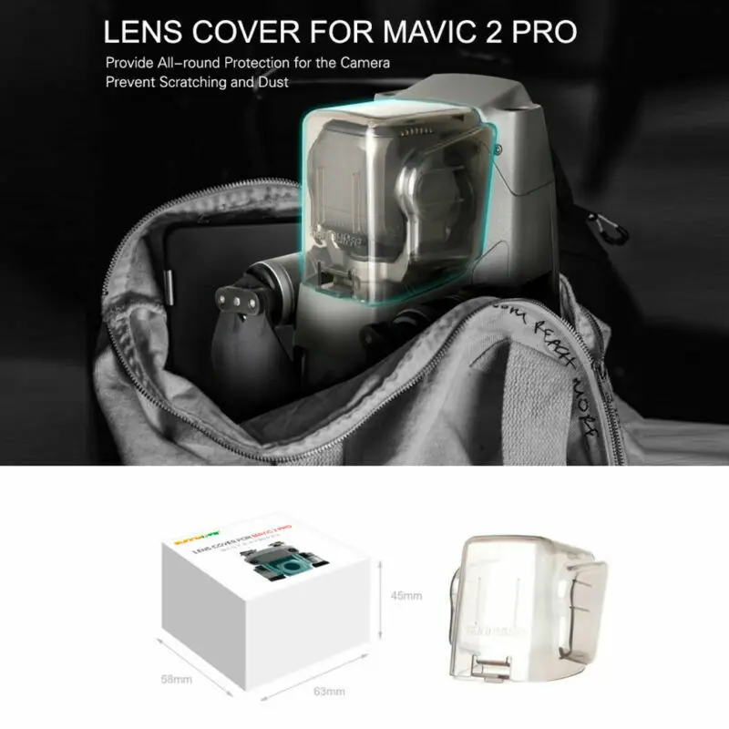 

Крышка для объектива камеры с шарнирным замком Прозрачная крышка защитный чехол для DJI Mavic 2 Pro Zoom Drone
