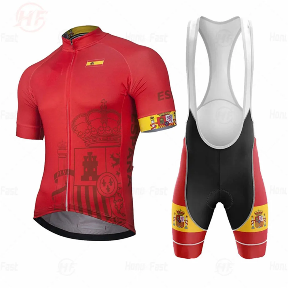 

Spain Cycling Team Bike Uniform 2021 Men's Summer Cycling Jersey Breathable MTB Cycling Shirts Maillot Ropa Ciclismo Bike Jersey