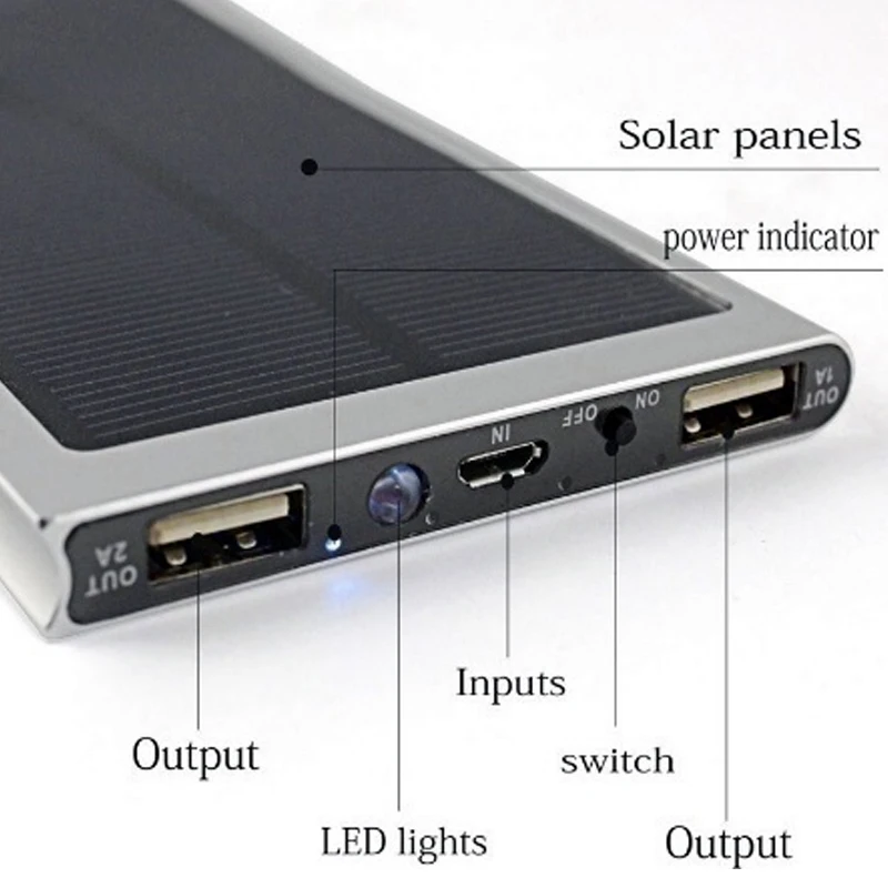 30000mAh ультра-высокая емкость солнечной энергии портативное зарядное устройство