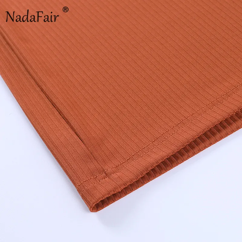 

Nadafair Sleeveless Casual Tank Mini Dress Brown Black Buttons Wrap Bodycon Slim Short Summer Dress Women