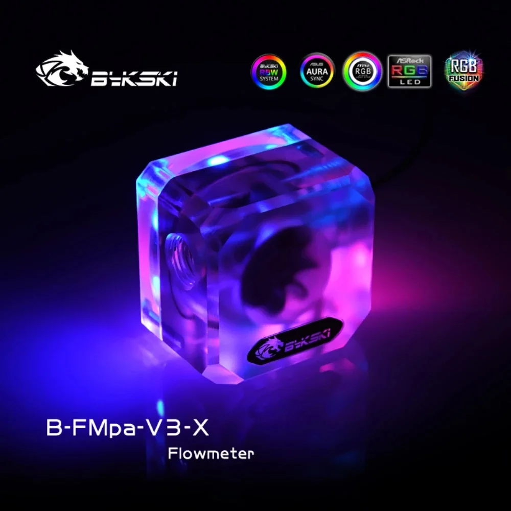 Bykski B FMpa V3 X матовая акриловая вода G1/4 RBW(5v) RGB(12v) система освещения водяного