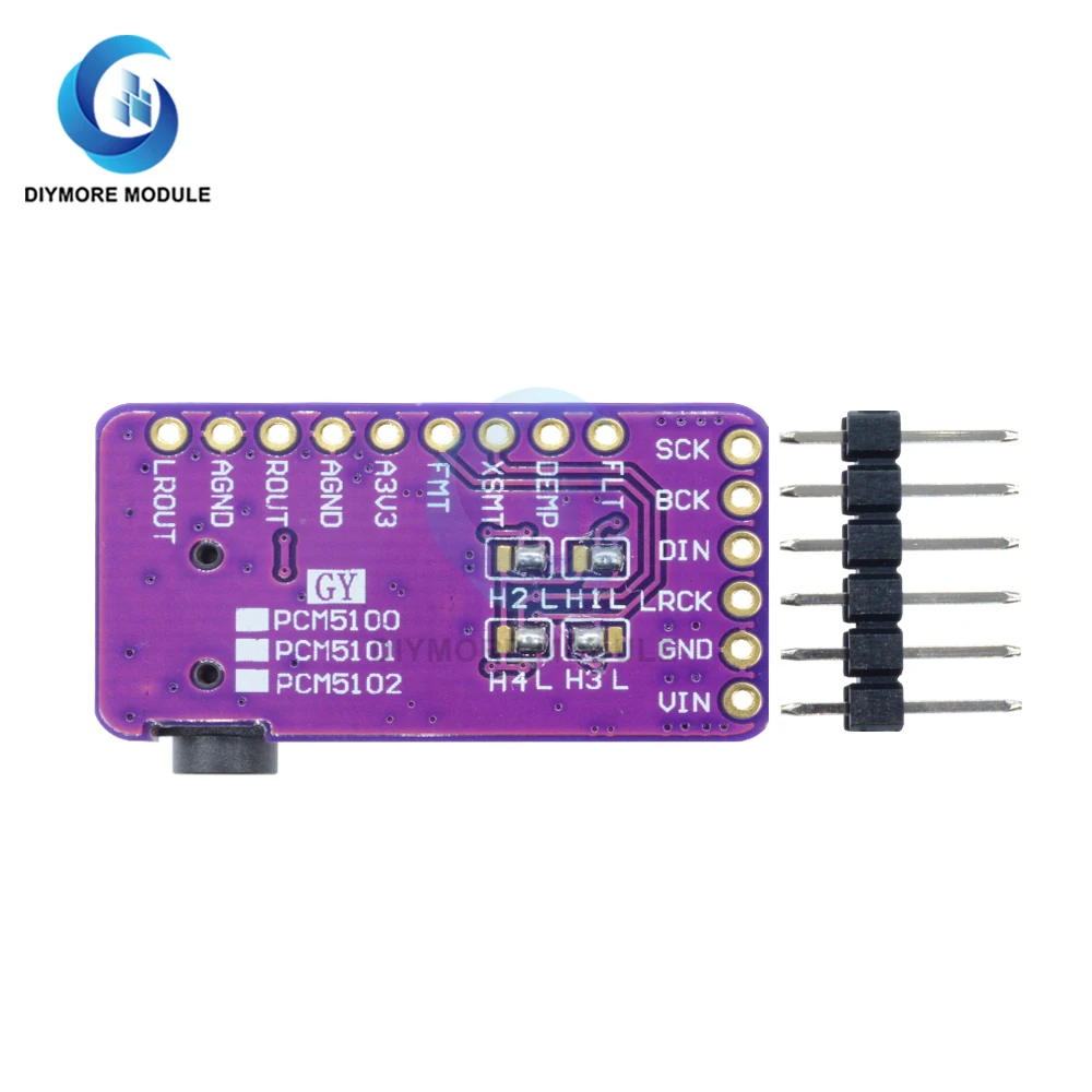 Интерфейс I2S PCM5102A DAC декодер GY-PCM5102 модуль плеера для платы формата Raspberry Pi pHAT