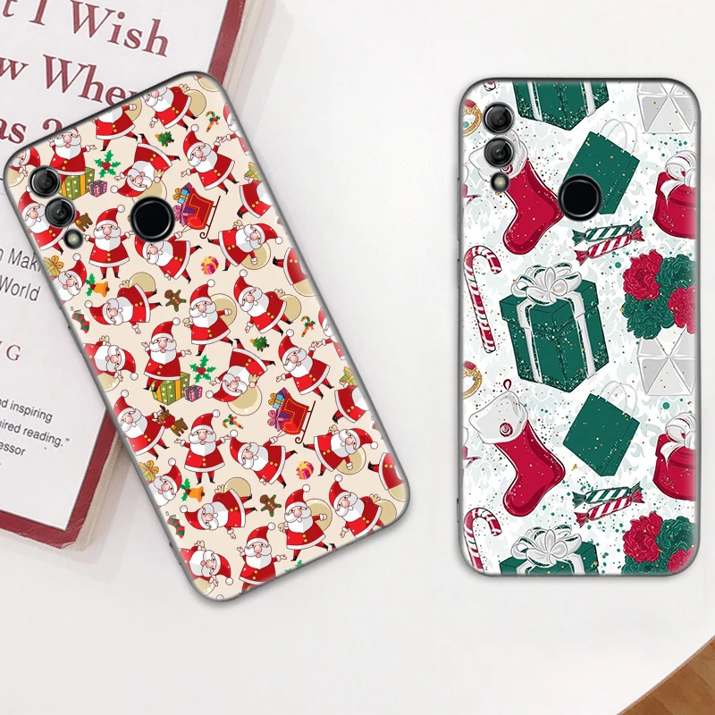 

Christmas Deer Cartoon Case for Huawei Y9 Prime Y9s Y7 Y7p Y6 Y5 Y5p Nova 5T 5Z 5 6 SE Mate 20 Pro 10 Lite Soft Cover