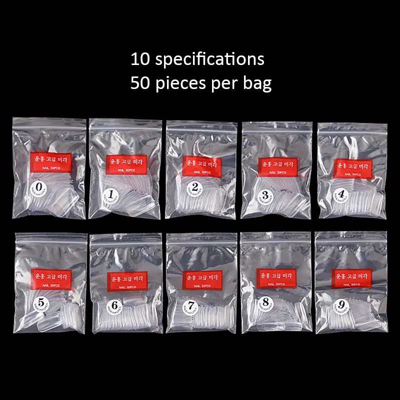 500 шт сумка 10 размеров натуральный прозрачный белый Французский Накладные