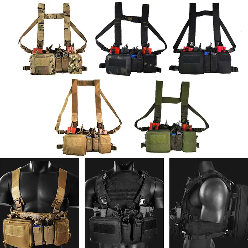 Тактическая нагрудная сумка с ремнем для радиоприемника чехол-кобура военный