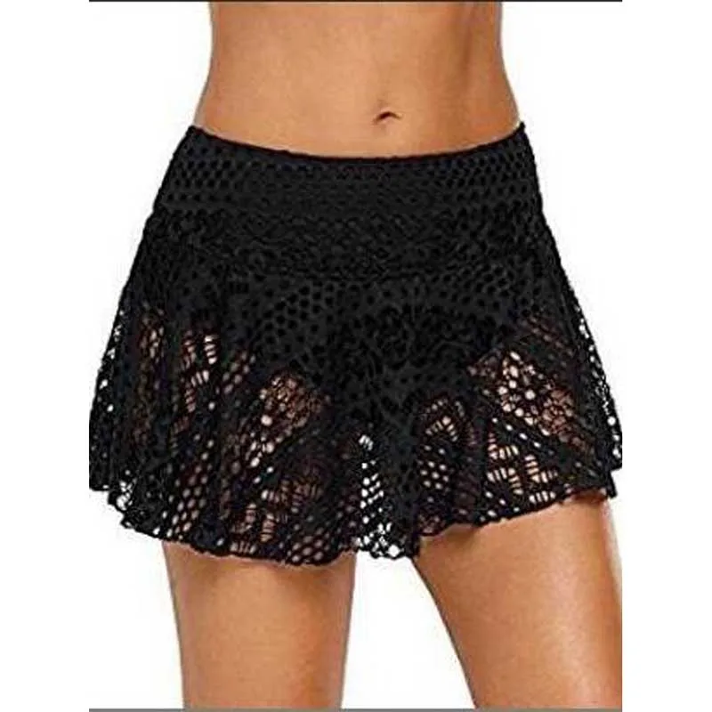 Вязаная кружевная юбка приморский праздник Сексуальная Мини-Юбка Для Женщин |