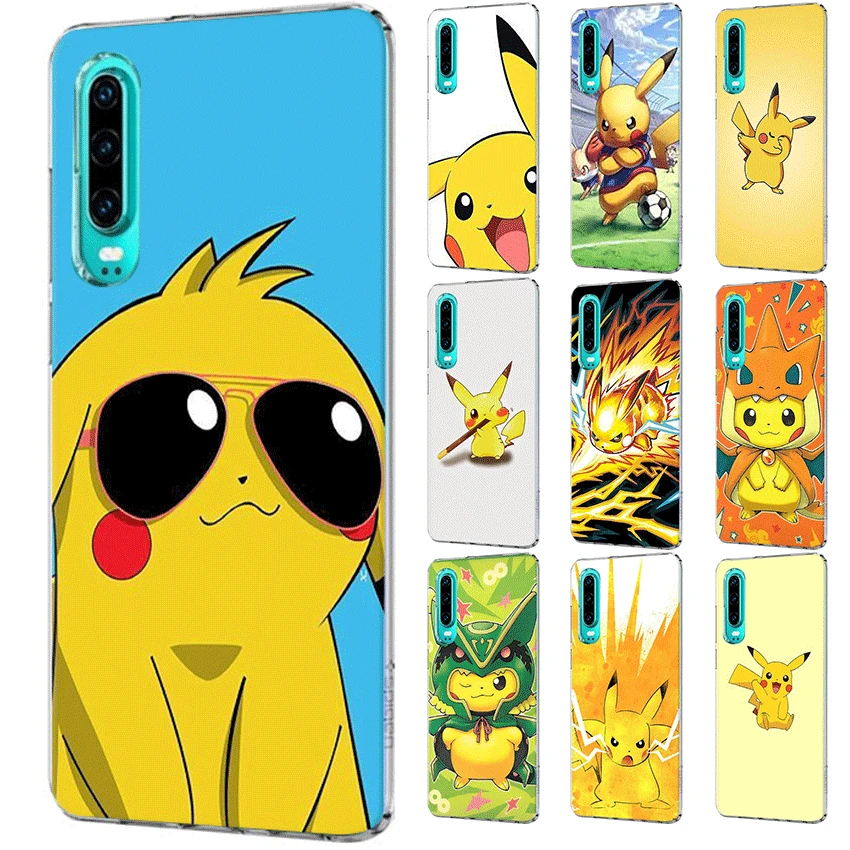 Чехол для мобильного телефона huawei P Smart Z Plus huawei P30 P20 P10 P9 P8 Lite Pro Чехол с крутым узором pokemons pika
