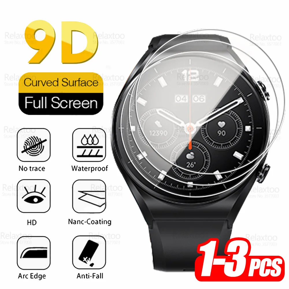 

Закаленное стекло 9D с полным покрытием для умных часов Xiaomi Watch S1, защитная пленка для экрана Xiaome Mi WatchS1 S 1, 9H HD, 3-1 шт.