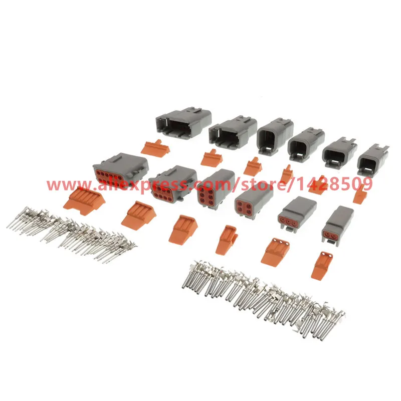 Deutsch DTM 2P-12P DTM06-2S 3S 4S DTM04-2P 3P 4P 6P 8P 12P 20-24AWG Waterproof Automotive Connector With Pins