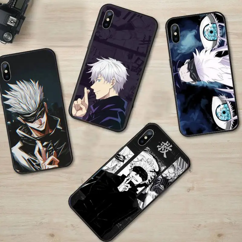 

Satoru Gojo Jujutsu Kaisen Anime Phone Case For iphone 12 11 13 7 8 6 s plus x xs xr pro max mini