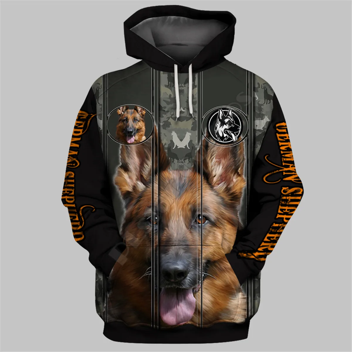 

German shepherd 3D Printed Hoodies Funny Pullover Men For Women Funny Sweatshirts Animal Sweater Drop Shipping 06