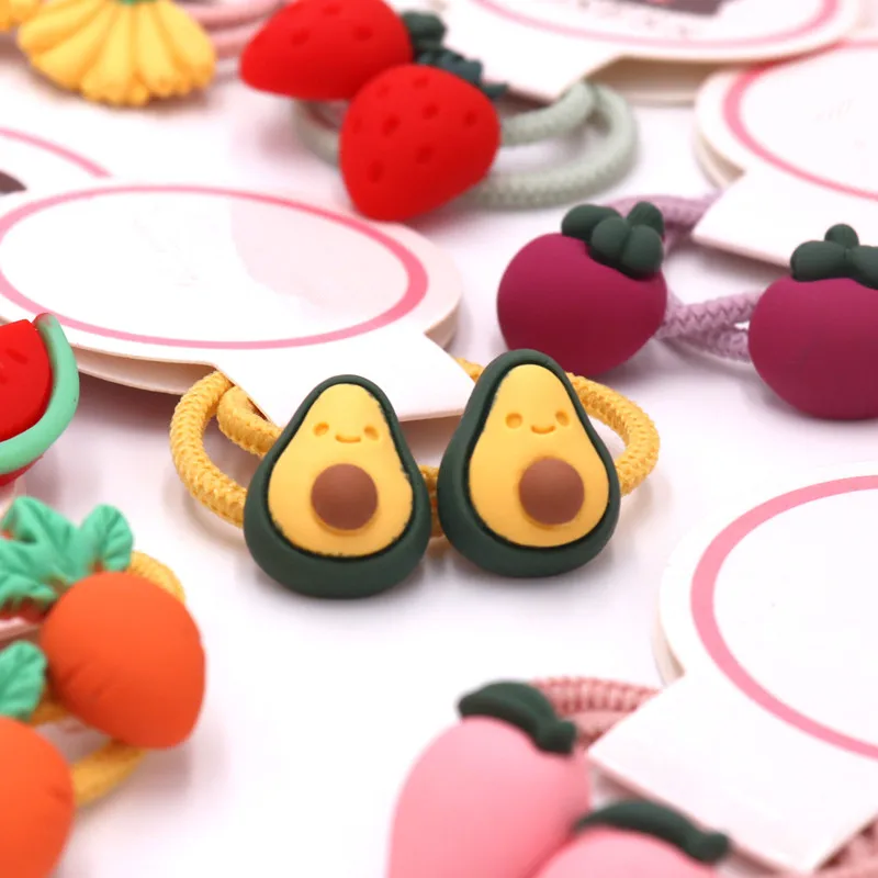 Пара милых детских волос кольцо авокадо повязка с фруктами на голову маленькая