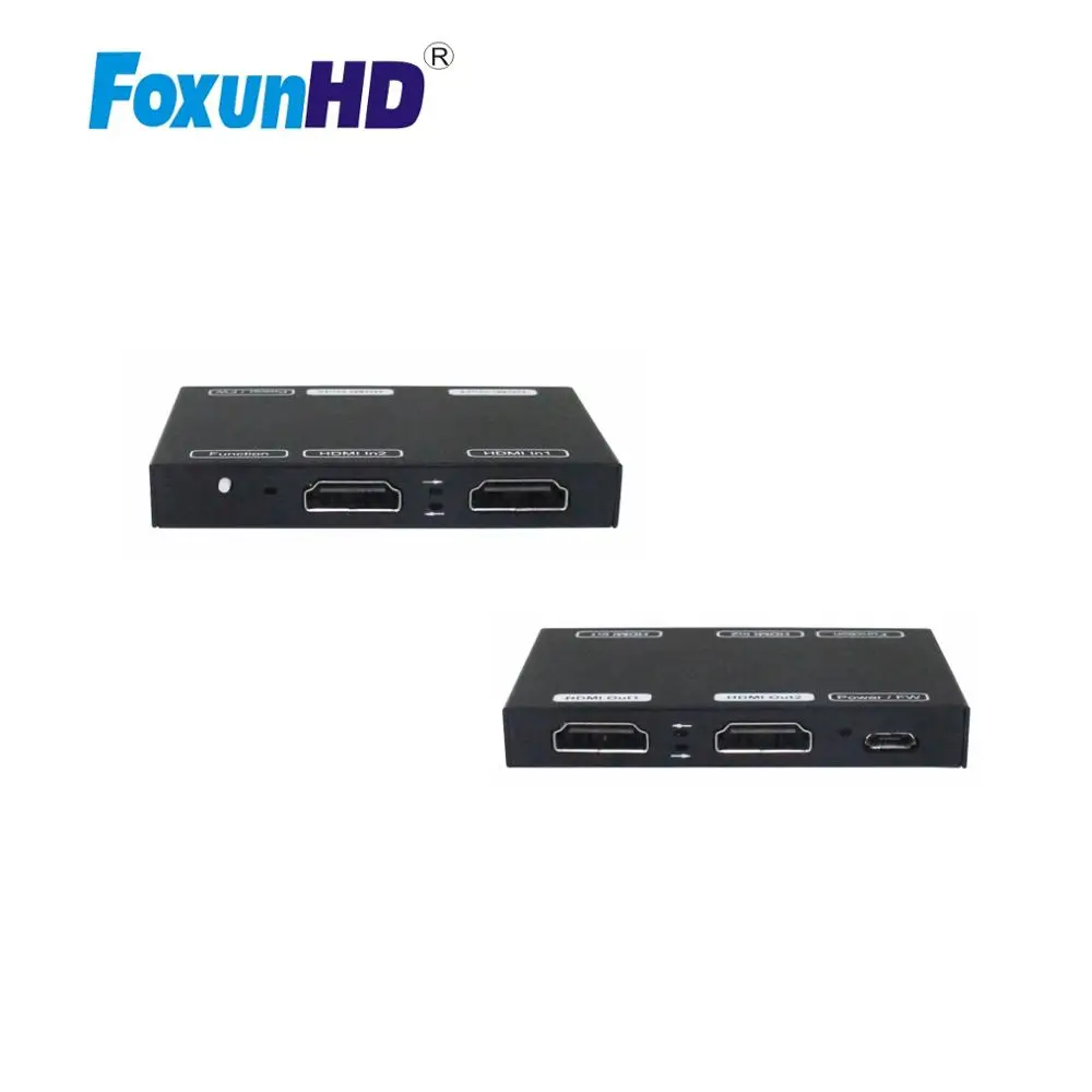 Сплиттер Foxun 1X2 HDMI с поддержкой HDCP2.2 HDR10 4k @ 60hz SW11 переключатель 2 входа 1 выход |