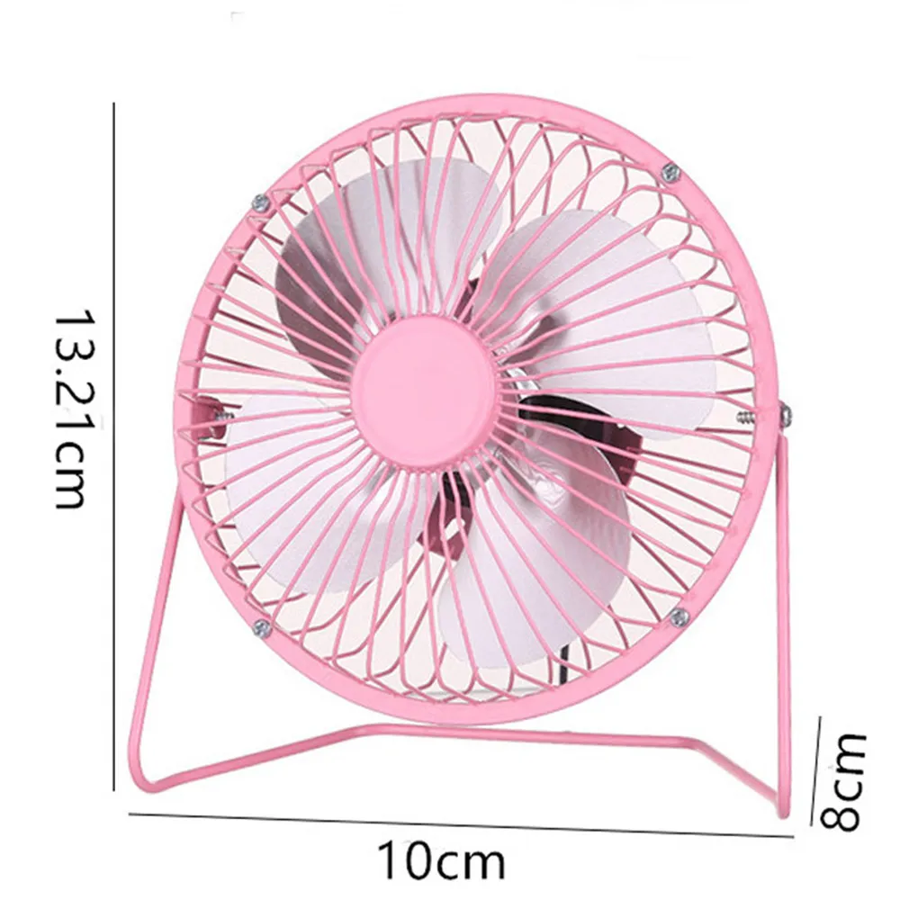 

USB Portable Fan Mini Desktop Fan 4 Inches Metal Material 360 Rotatable Small Air Conditioning For Home Office