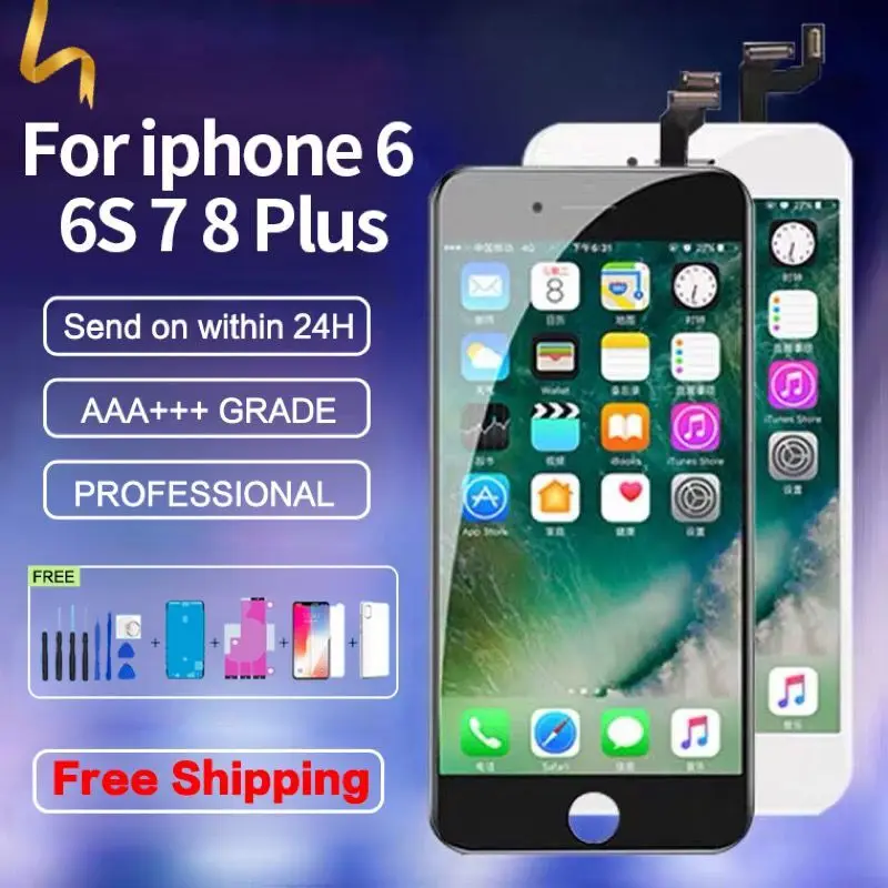 

AAA+++LCD Display For iPhone 6S 7 8 6 Plus Touch Screen Replacement iPhone 7PLUS 8Plus Lcds 100% Test No Dead Pixel+Tools+Gift