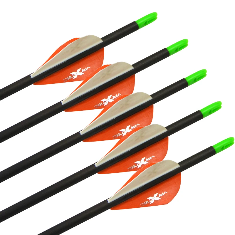 6/12 шт. 32 дюйма стрельба из лука углеродная стрела Позвоночник 400 ID 4 2 мм чистый